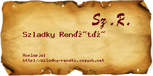 Szladky Renátó névjegykártya