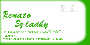 renato szladky business card